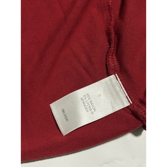 J Hill Women’s Red 3/4 Sleeve Stretch Top Size Xl (Extra Large) Rayon Blend - Picture 8 of 14